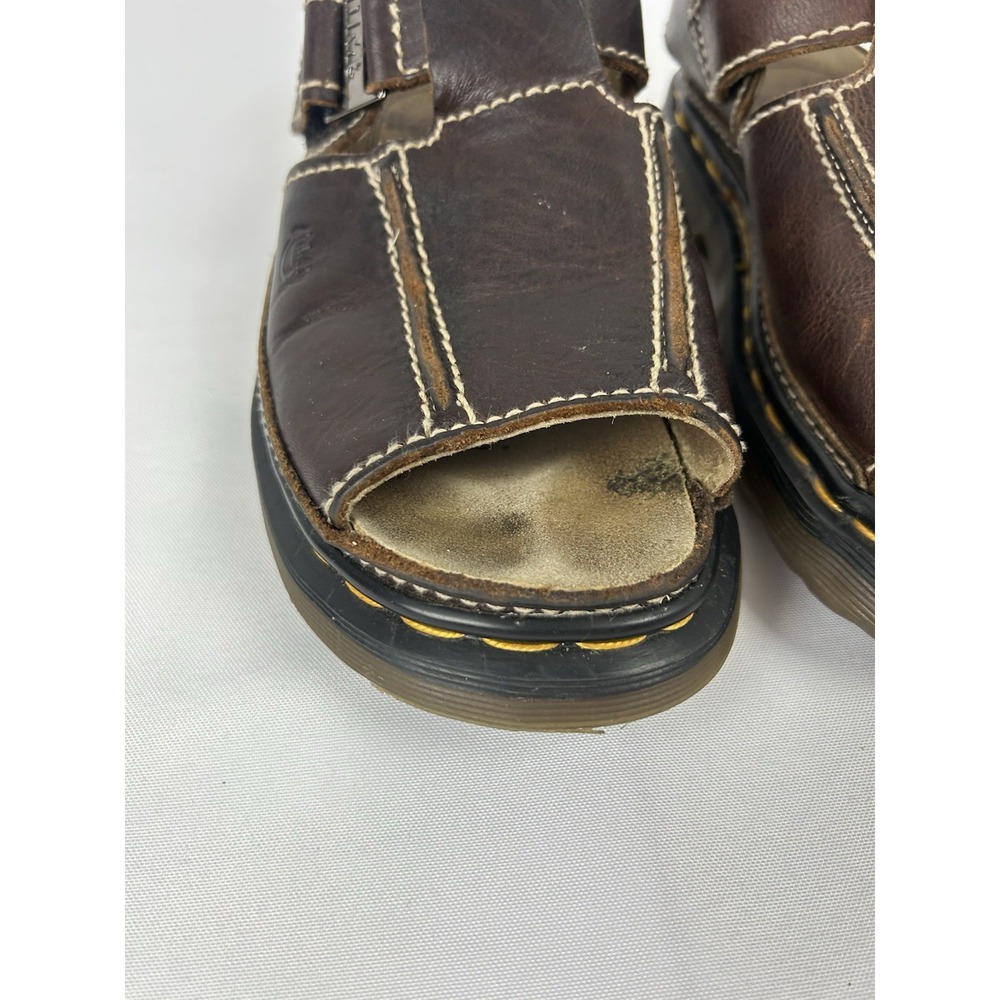 Vintage Y2K Dr Martens 9064 Brown Leather Fisherman Sandals Womens 8 Made in UK - Picture 4 of 13